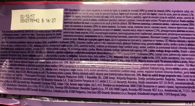 CHOCOLATE MILKA CREMA FRAMBUESA 100GR