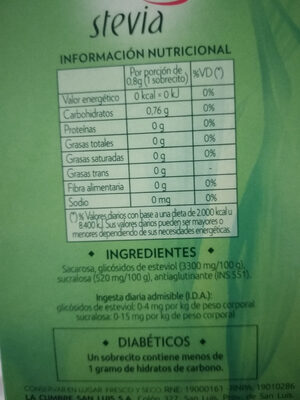 EDULCORANTE HILERET STEVIA SOBRE 50U