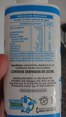 CREMA DE LECHE LA SERENISIMA IDEAL PARA COCINAR 330ML