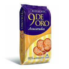 BIZCOCHOS 9 DE ORO AZUCARADAS 210G