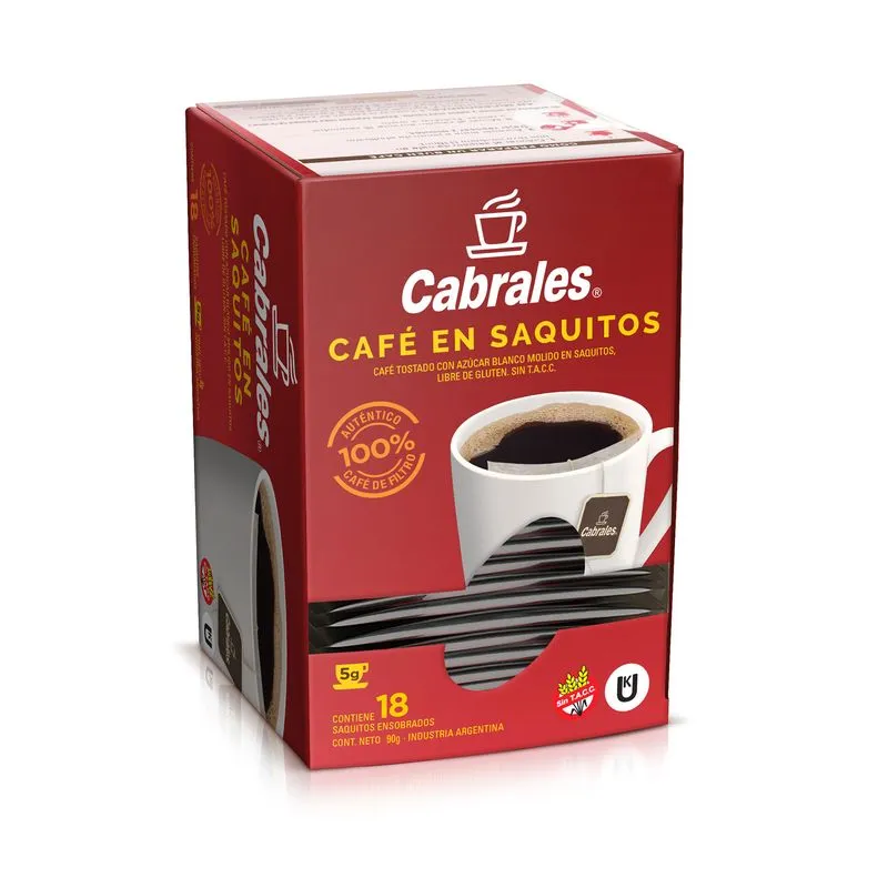 CAFE EN SAQUITOS CABRALES 18UN