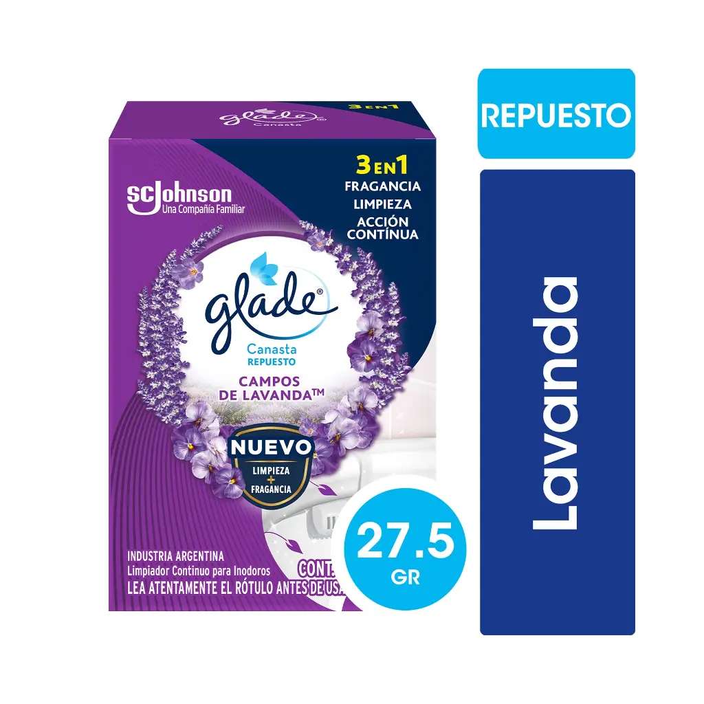 CANASTA SOLIDA GLADE LAVANDA 27,5GR REPUESTO