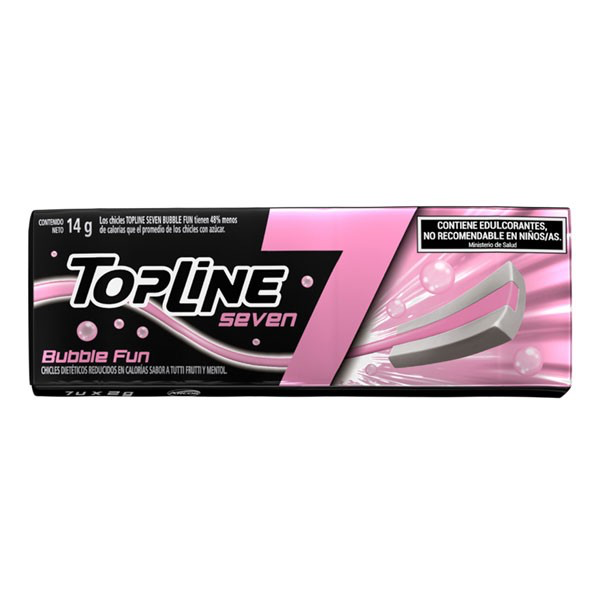 CHICLE TOPLINE SEVEN BUBBLE FUN