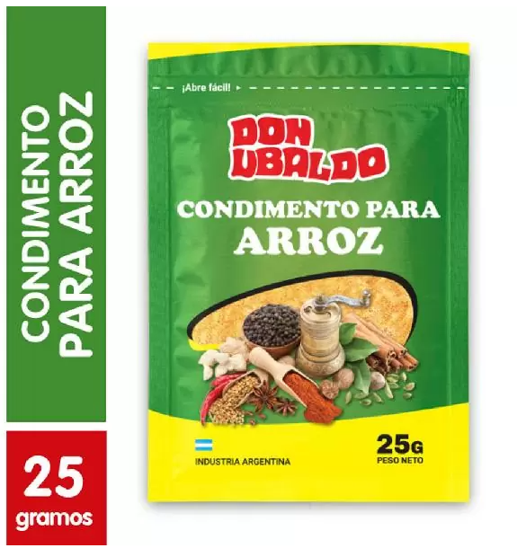 CONDIMENTO PARA ARROZ DON UBALDO 25GR