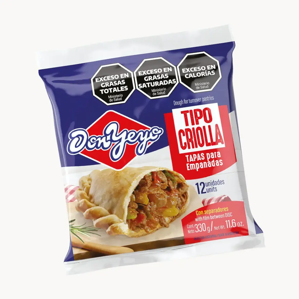 DISCOS DE EMPANADA DON YEYO CRIOLLA 12U
