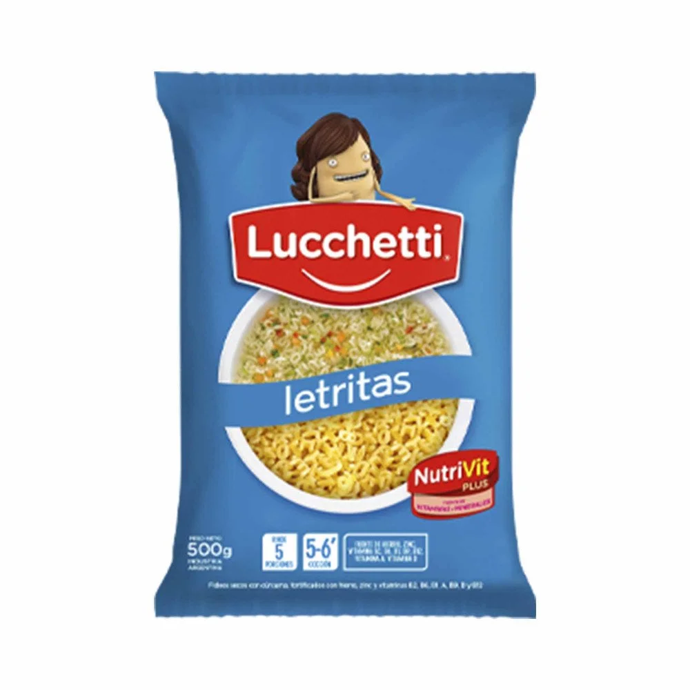FIDEOS SOPA DE LETRAS LUCCHETTI 500GR