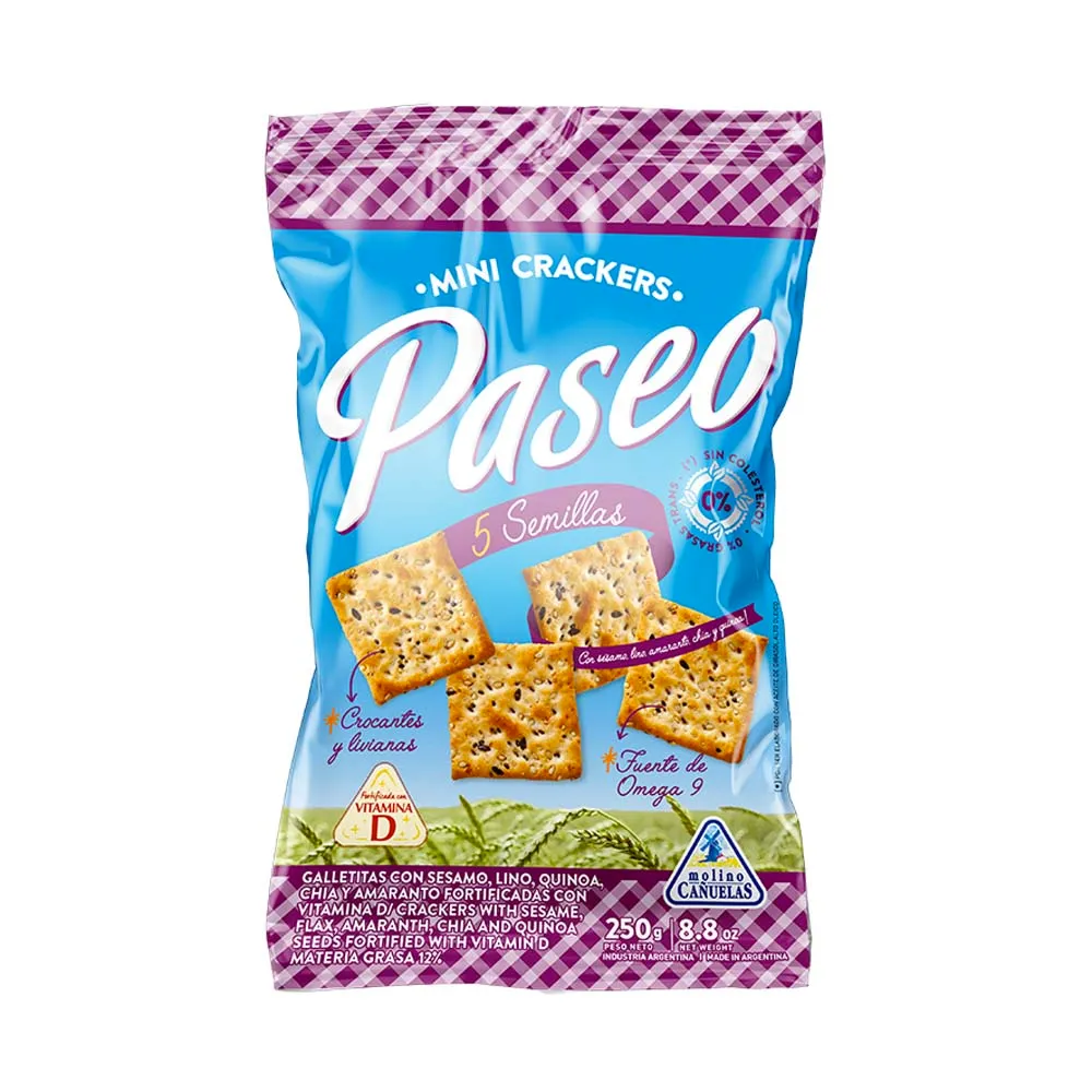 GALLETITAS PASEO 5 SEMILLAS 250GR