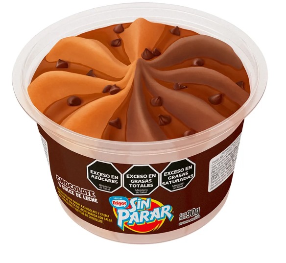 HELADO SIN PARAR CHOCOLATE DULCE DE LECHE
