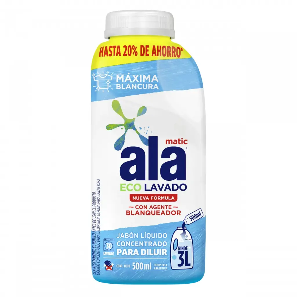 JABÓN LÍQUIDO ALA MATIC PARA DILUIR 500ML