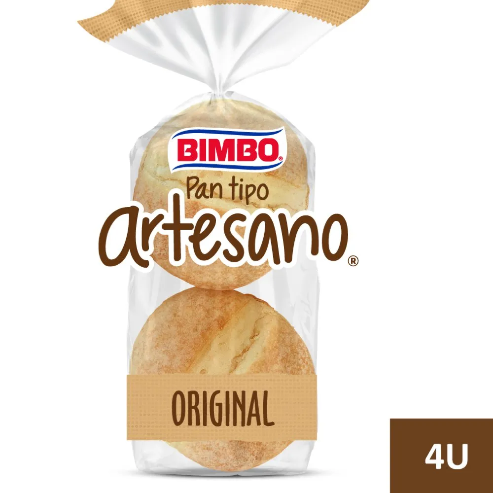 PAN DE HAMBURGUESA ARTESANO BIMBO 