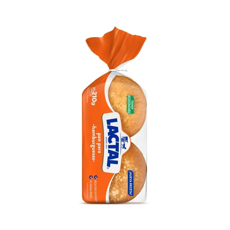 PAN DE HAMBURGUESA LACTAL 210GR