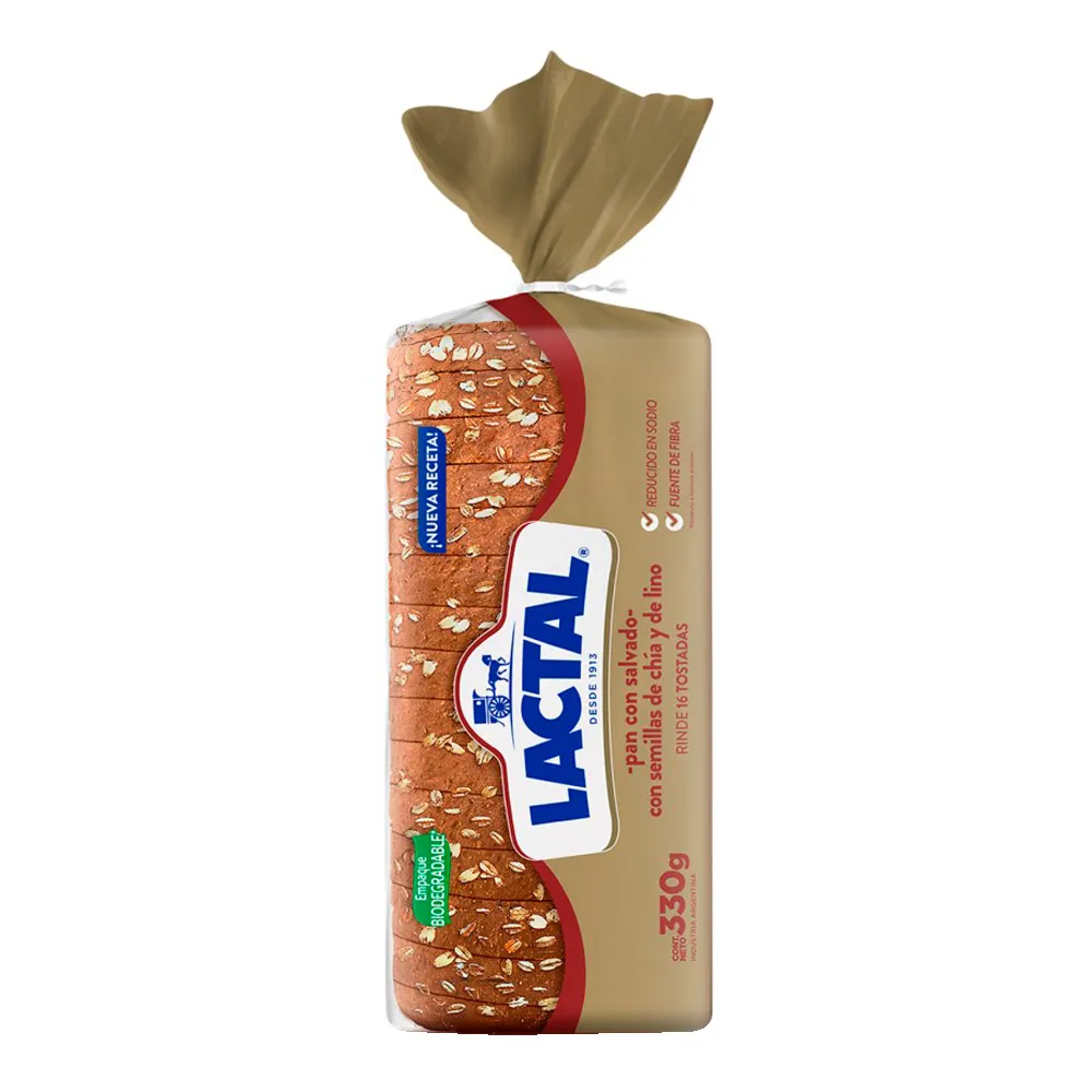 PAN SALVADO CON SEMILLAS LACTAL 330G