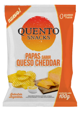PAPAS ONDULADAS CHEDDAR QUENTO 82GR