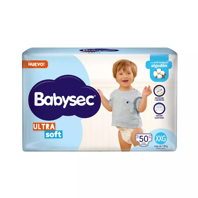 PAÑALES BABY SEC ULTRA SEC/SOFT XXG 8UN