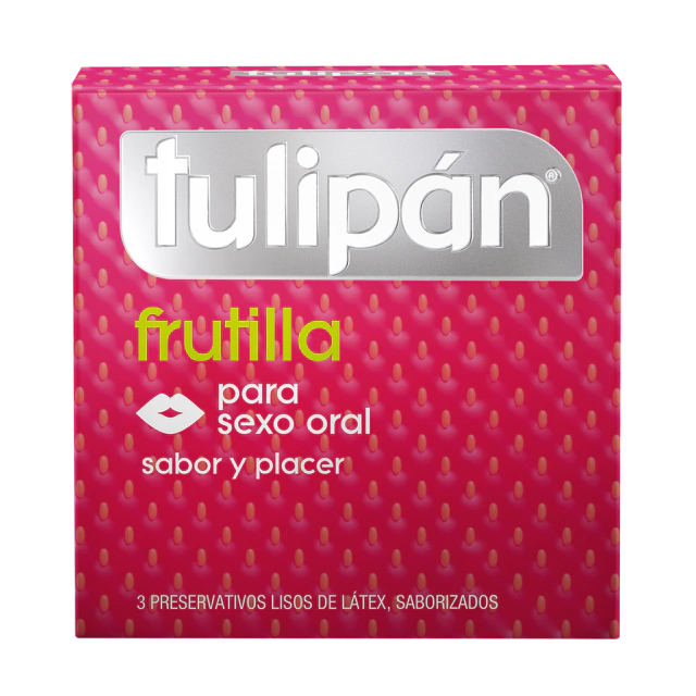PRESERVATIVO TULIPAN FRUTILLA