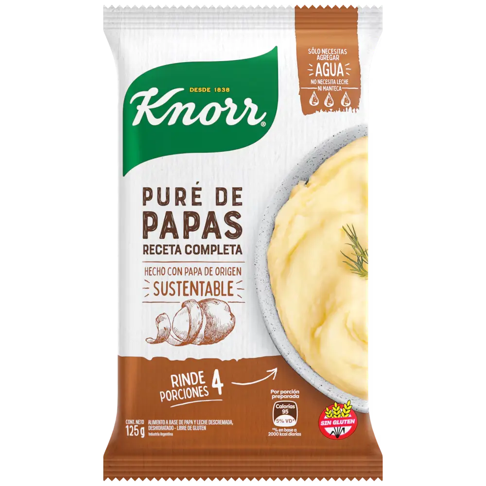 PURE DE PAPAS LISTO KNORR RECETA COMPLETA