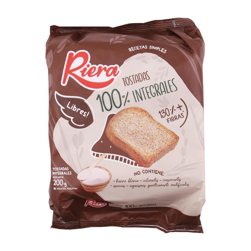 TOSTADA RIERA INTEGRAL 100% 200GR