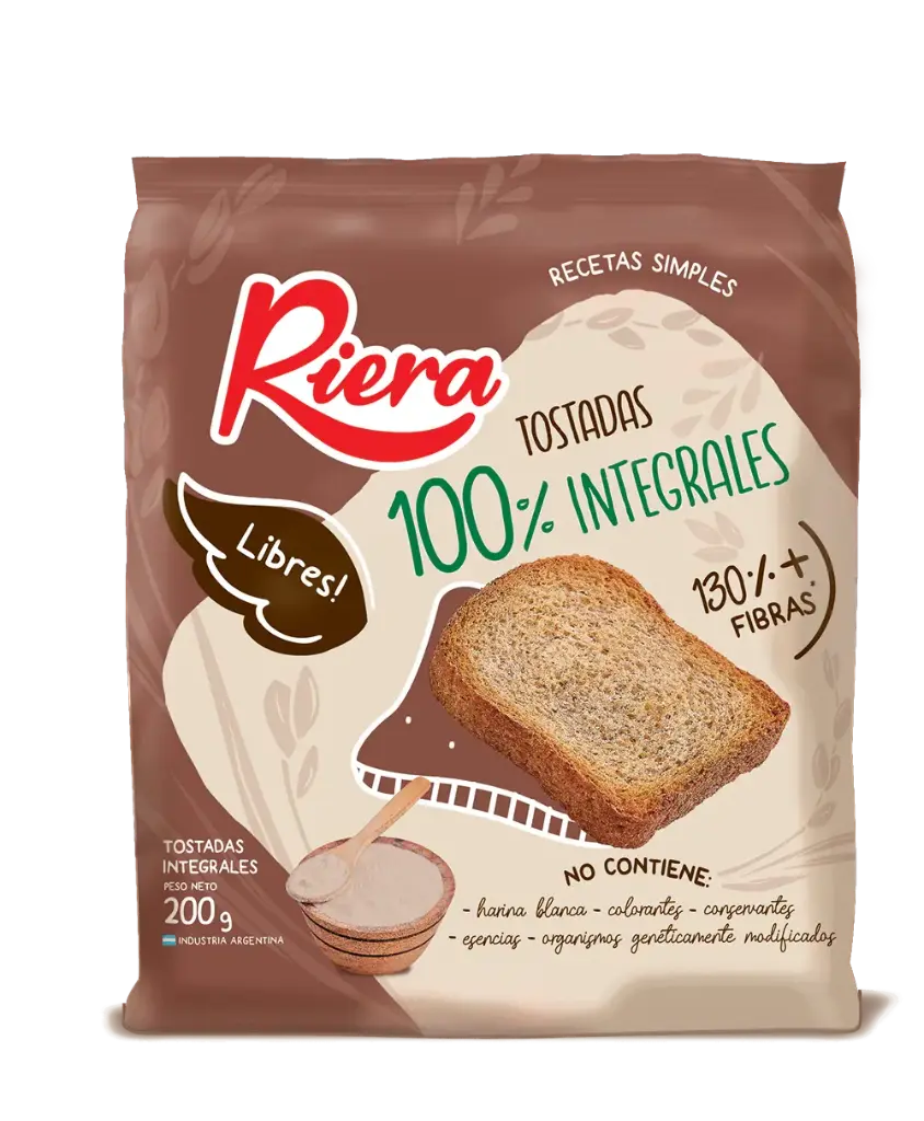TOSTADA RIERA INTEGRAL 100% 200GR