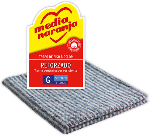 TRAPO DE PISO MEDIA NARANJA BICOLOR REFORZADO