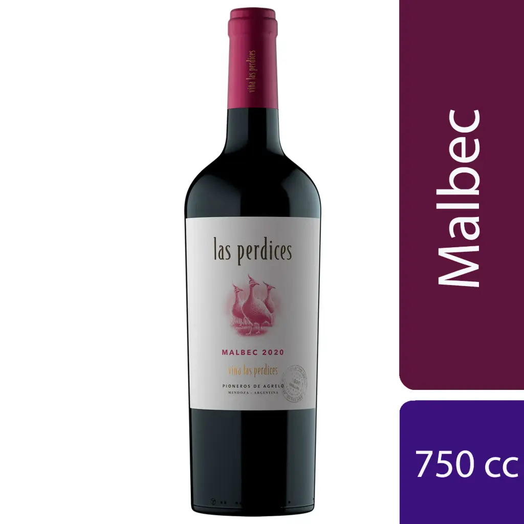 VINO TINTO LAS PERDICES MALBEC 750CC