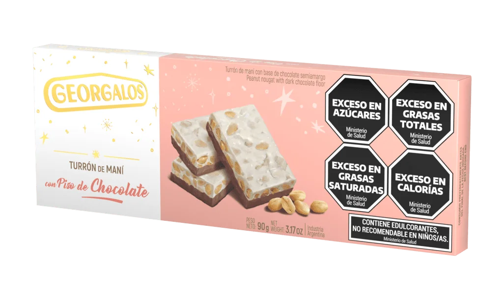 TURRON DE MANI PISO DE CHOCOLATE  GEORGALOS 90G