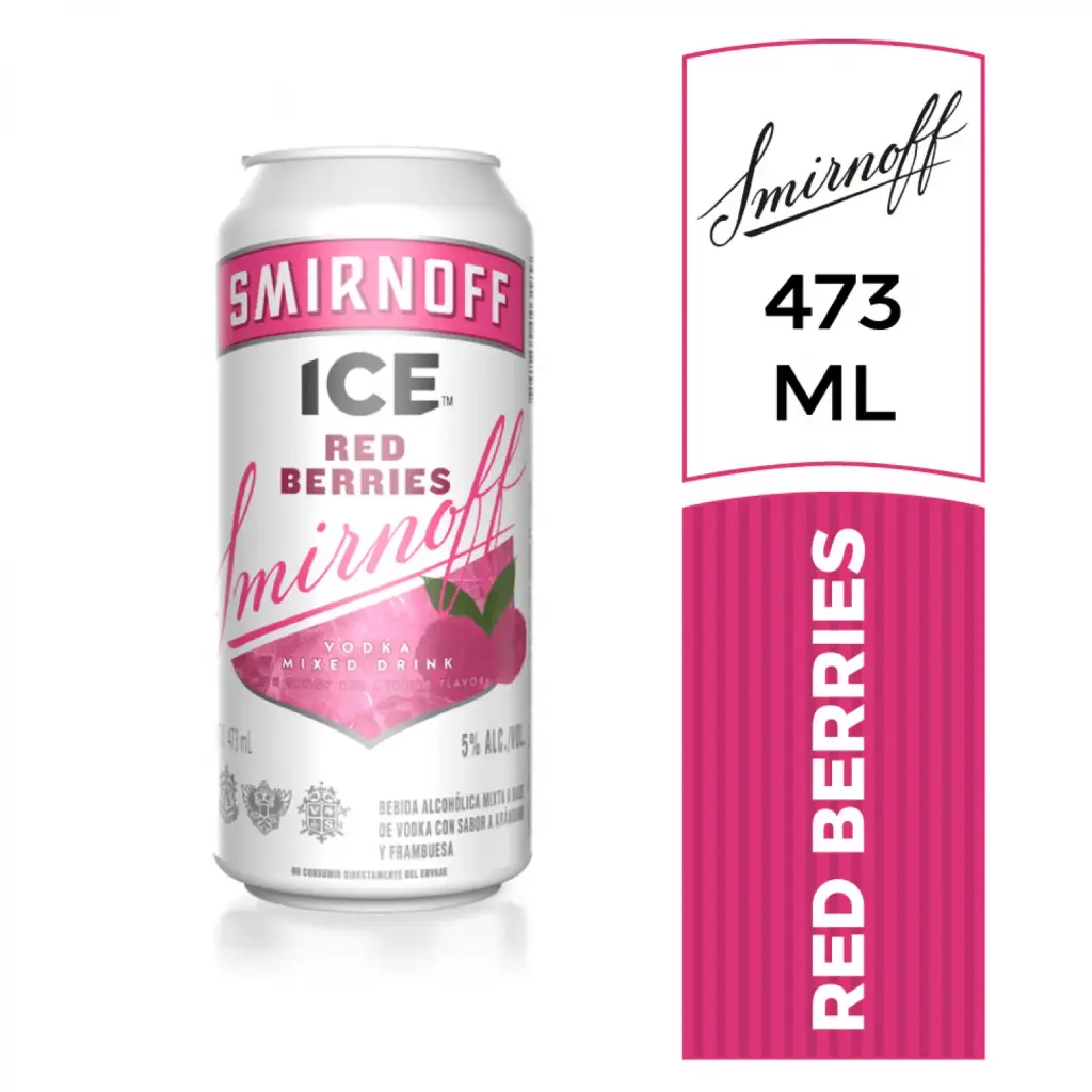 SMIRNOFF  RED BERRIES LATA 473CC