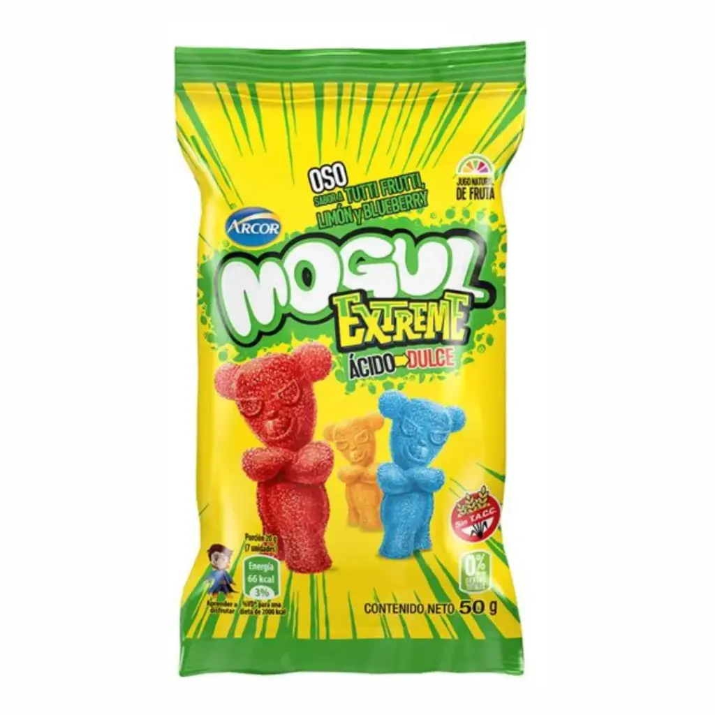 GOMITAS MOGUL EXTREME OSITOS 50GR