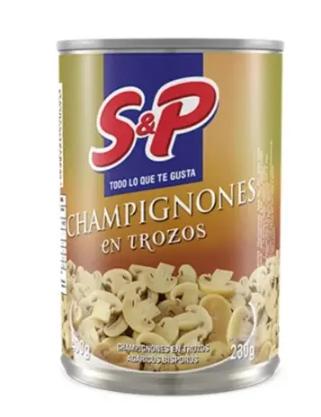 CHAMPIGNON ENTERO LATA S&P 400GR