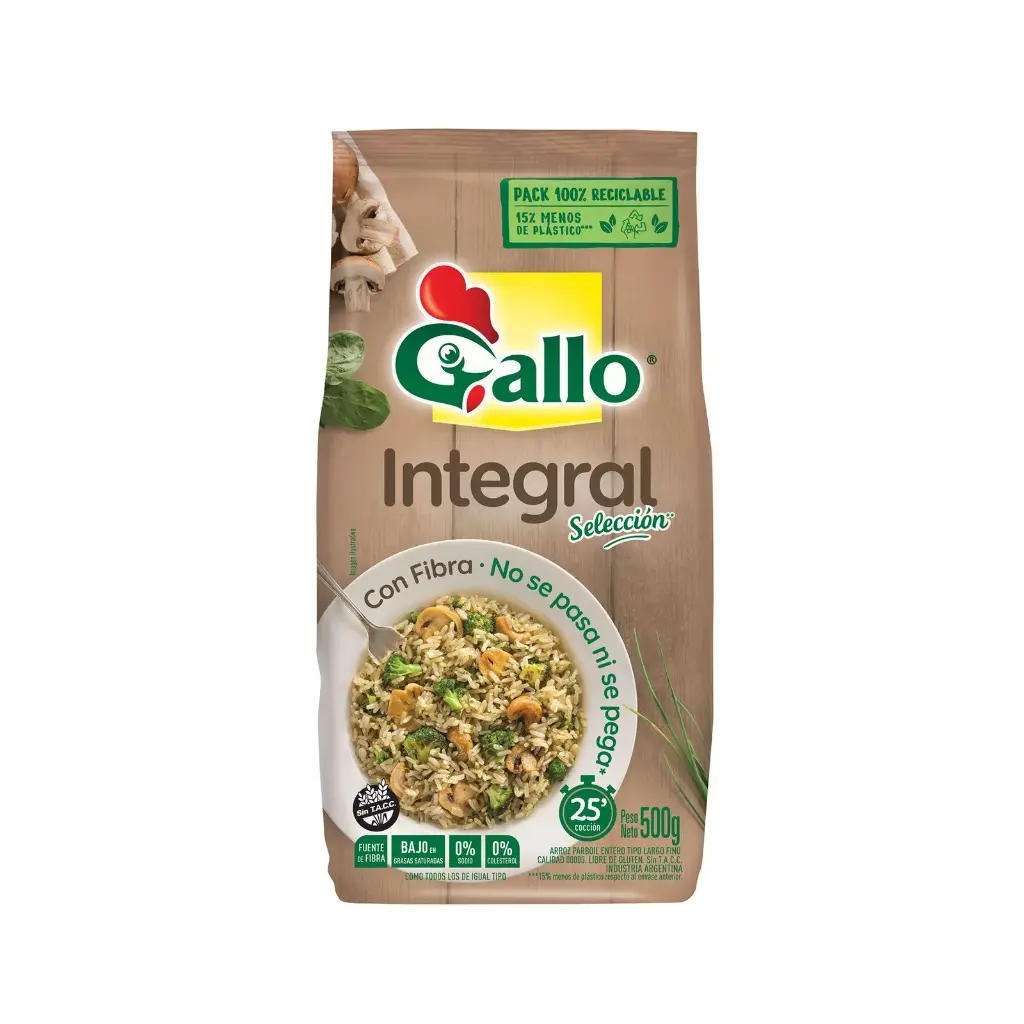 ARROZ INTEGRAL GALLO 500GR