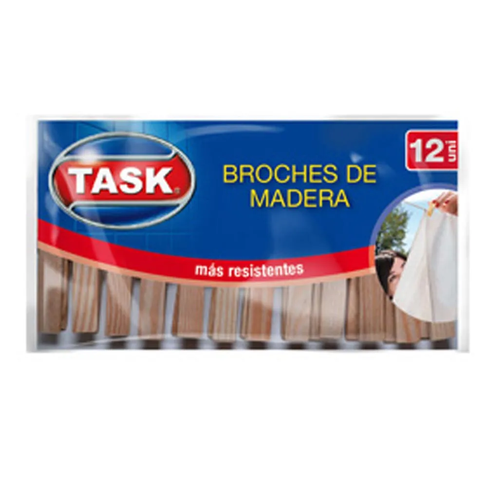BROCHES PLASTICOS TASK 12UN