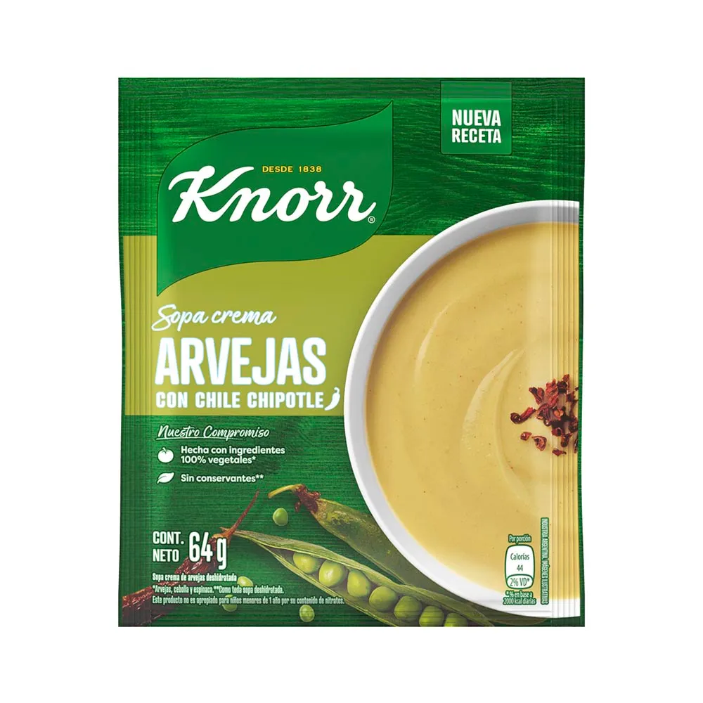 SOPA CREMA KNORR ARVEJAS CON CHILE CHIPOTLE