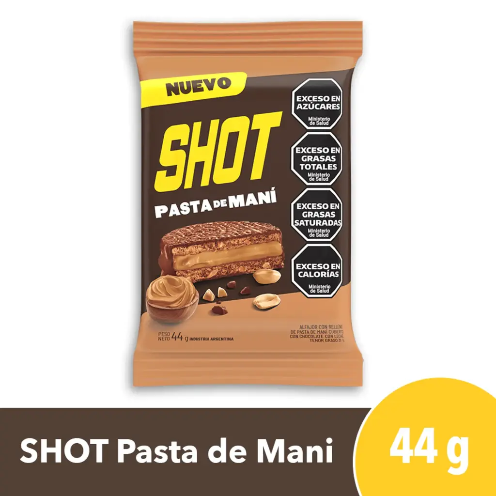 ALFAJOR SHOT PASTA DE MANI 44GR
