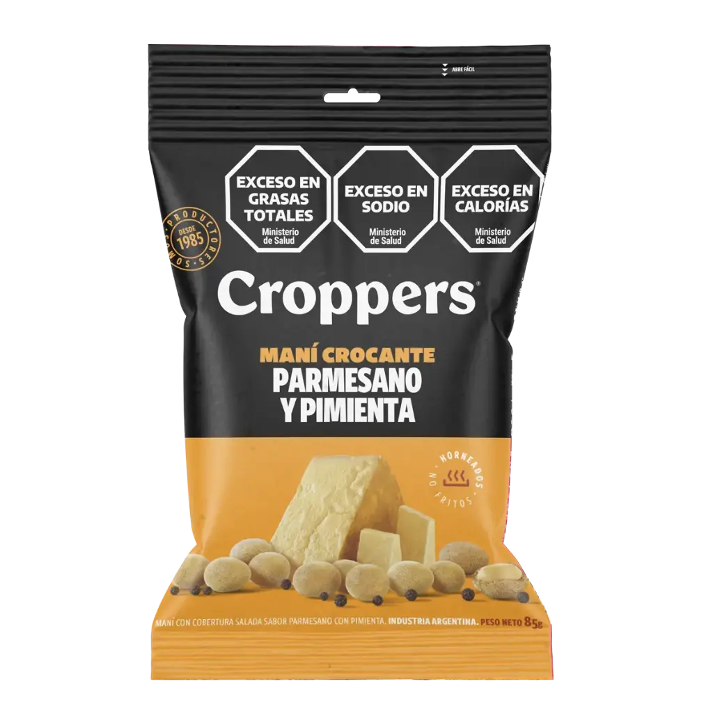 MANI CROCANTE CROPPERS PARMESANO 85GR
