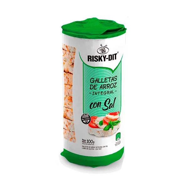 DISCOS DE ARROZ RISKY DIT CON SAL 90GR