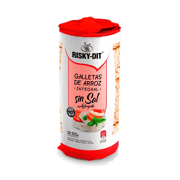 DISCOS DE ARROZ RISKY DIT SIN SAL 90GR