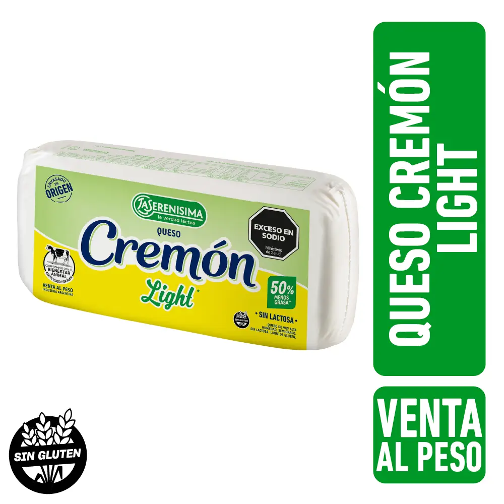 QUESO CREMON LA SERENISIMA LIGHT PAQUETE