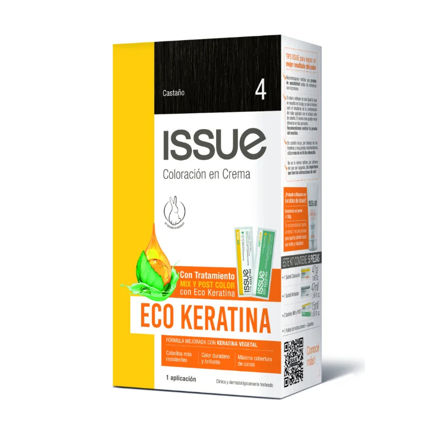 TINTURA ISSUE PROTECCION KERATINA 4 CASTAÑO