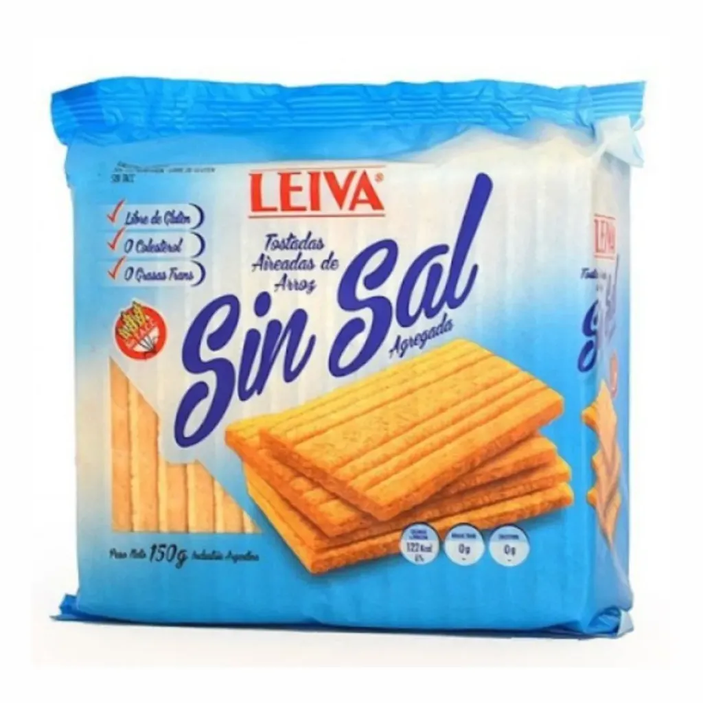 TOSTADAS DE ARROZ LEIVA SIN SAL 150GR
