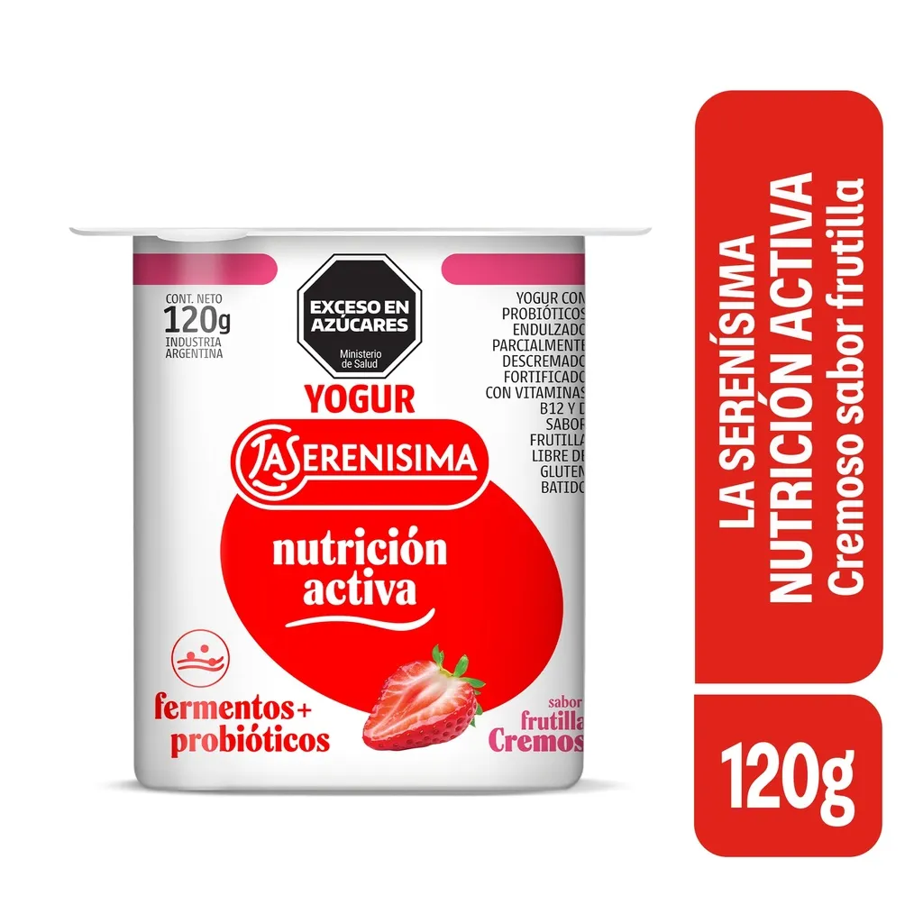 YOGURT ENTERO BATIDO LA SERENISIMA NUTRICION ACTIVA FRUTILLA 120GR