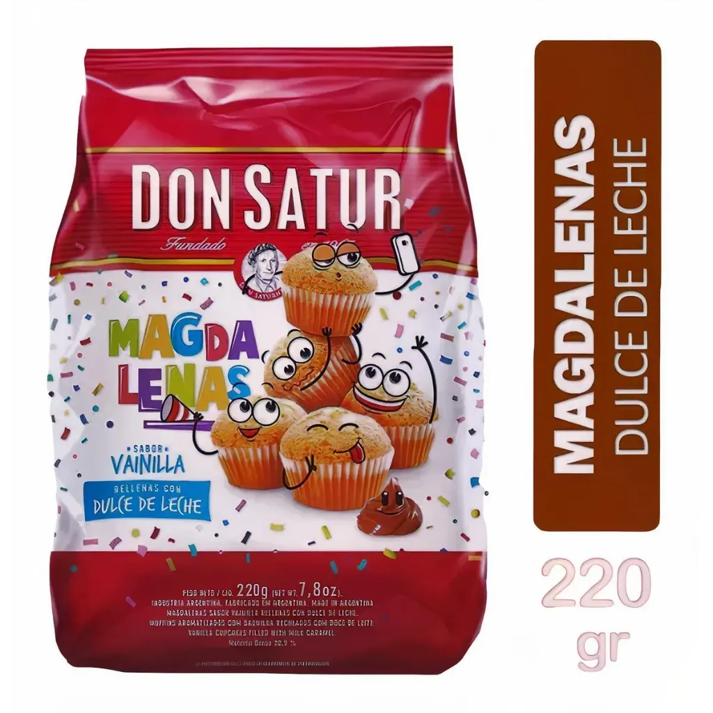 MAGDALENA VAINILLA DON SATUR RELLENAS DULCE DE LECHE