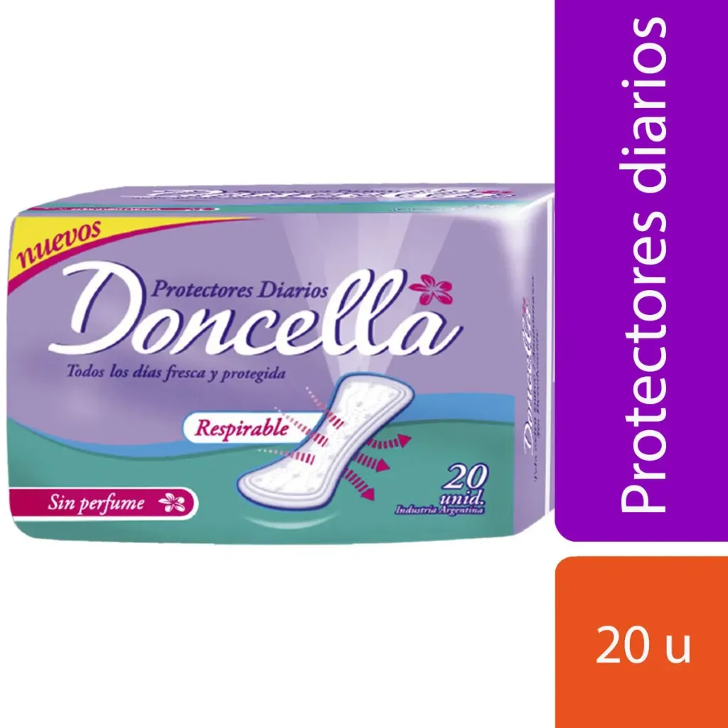 PROTECTOR DIARIO DONCELLA RESPIRABLE SIN PERFUME 20U