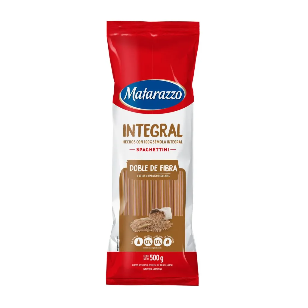 FIDEOS MATARAZZO SPAGHETTI INTEGRAL 500GR