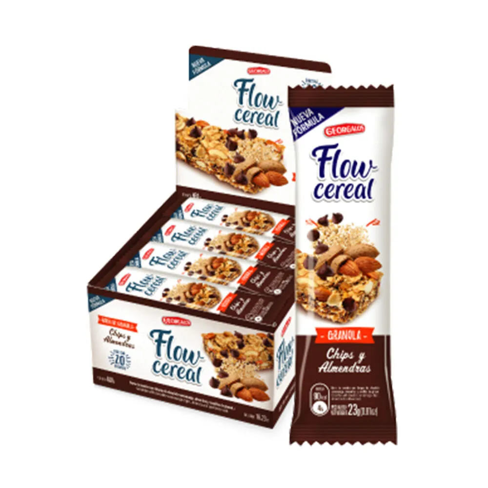 BARRA DE CEREAL CEREAL FLOW GRANOLA CON CHOCOLATE 23GR