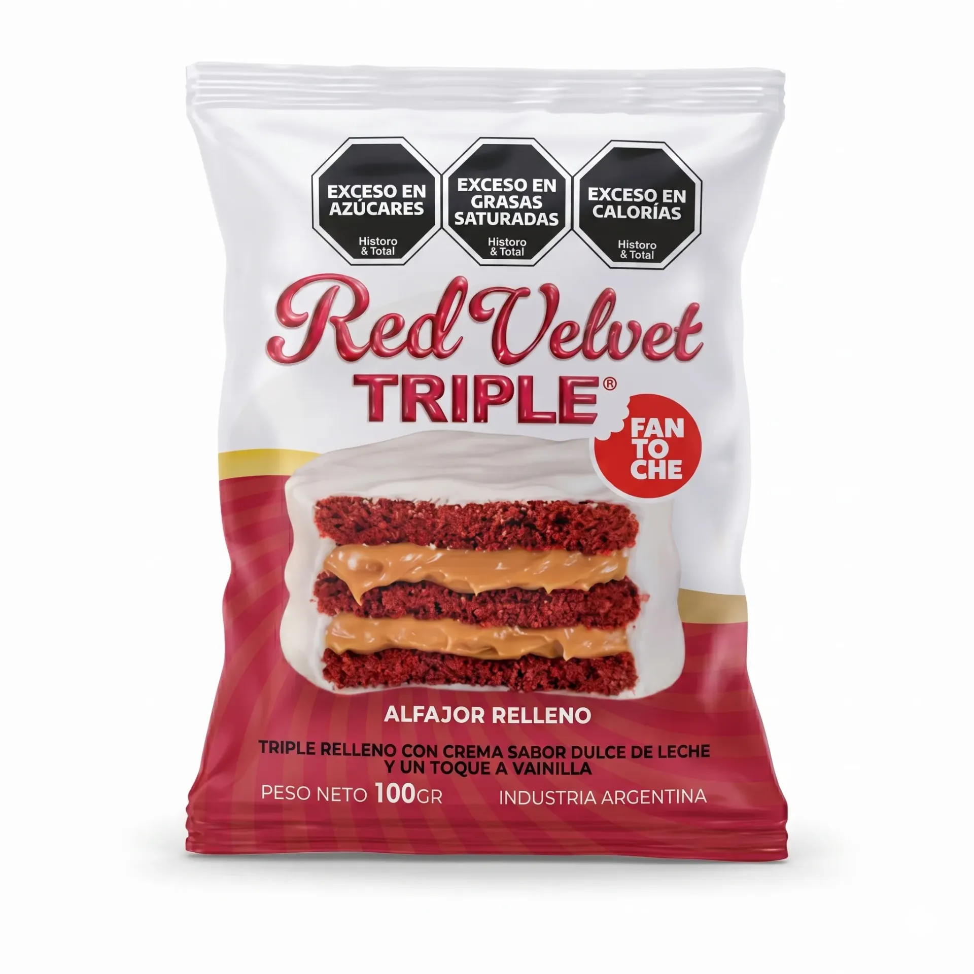 ALFAJOR FANTOCHE TRIPLE RED VELVET