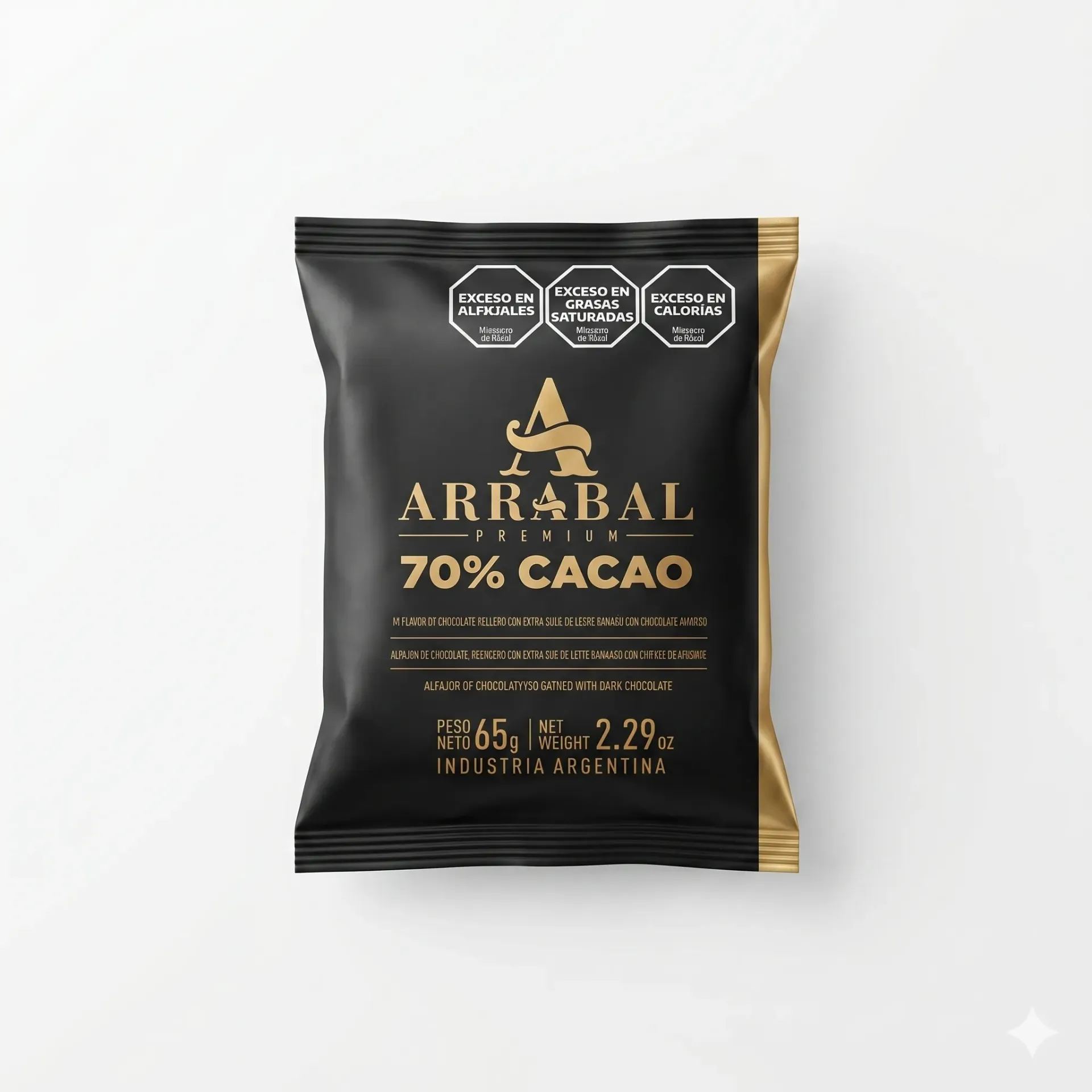 ALFAJOR PREMIUM ARRABAL CACAO 70%