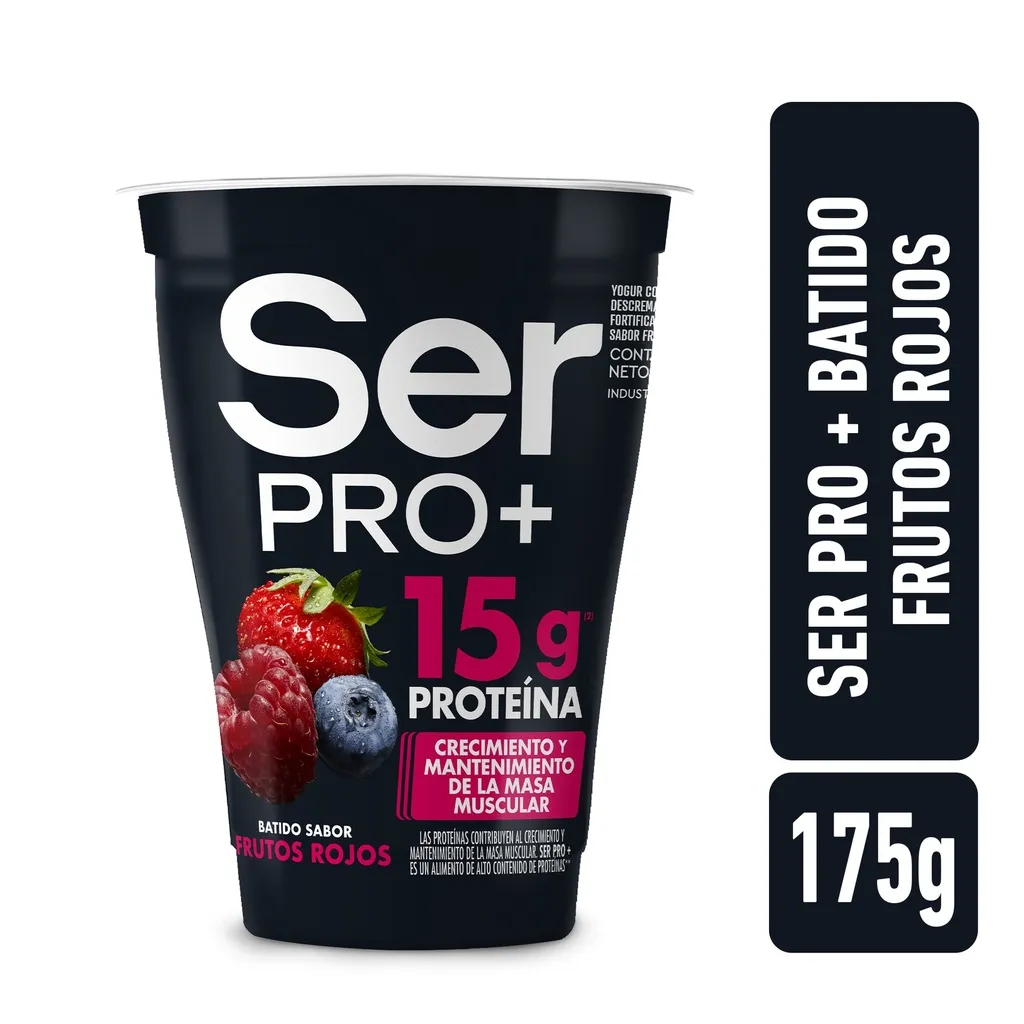 YOGURT SER PRO+ BATIDO FRUTOS ROJOS LA SERENISIMA 175GR