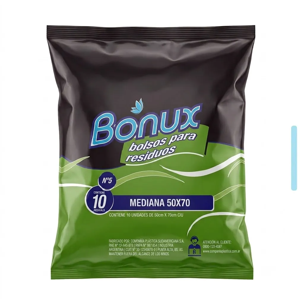 BOLSA DE RESIDUO BONUX 50X70