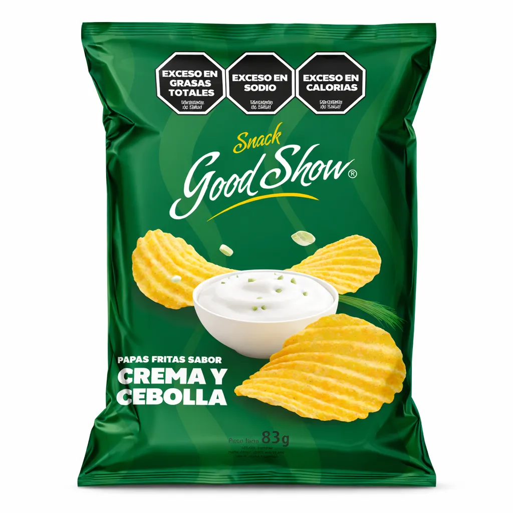 PAPAS FRITAS GOOD SHOW CREMA Y CEBOLLA 83GR