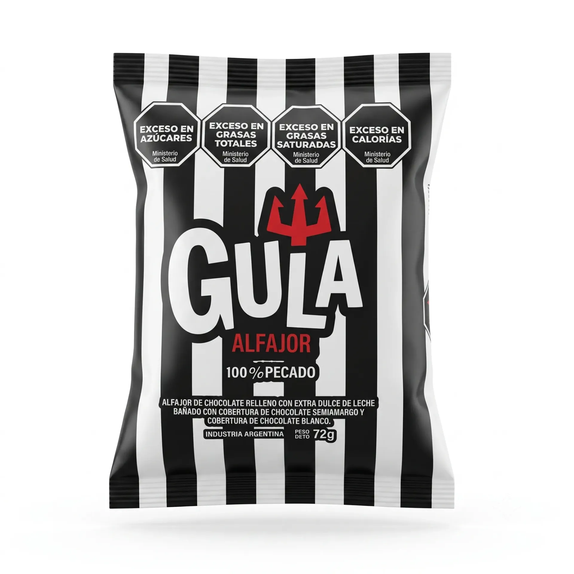 ALFAJOR GULA KING BLANCO/NEGRO 72GR