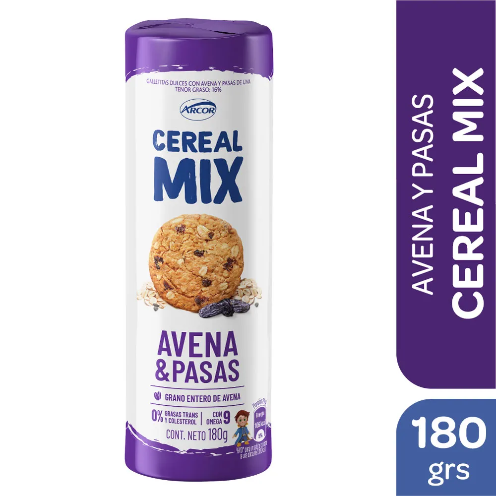 GALLETITAS CEREALMIX AVENA Y PASAS 207GR